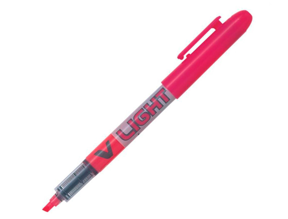 SURLIGNEUR PILOT V LIGHT TRACÉ 1/3MM ENCRE LIQUIDE PIGMENTÉE FLUIDE NIVEAU D'ENCRE VISIBLE COLORIS ROSE