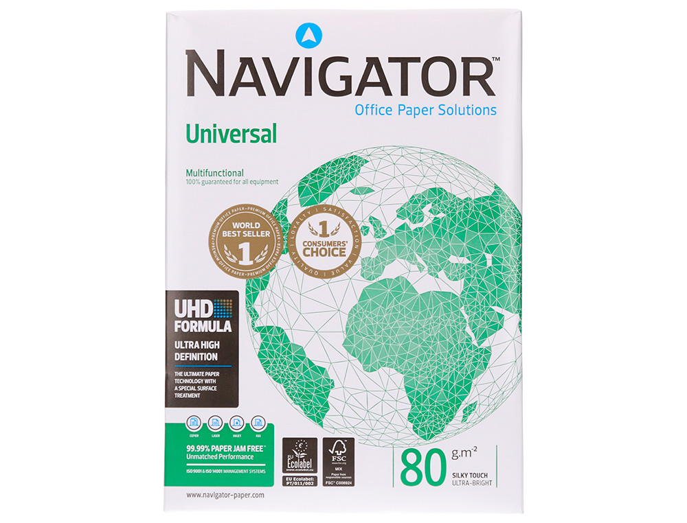 PAPIER NAVIGATOR MULTIFONCTION UNIVERSAL A4 80G BLANCHEUR 169 OPACIT 95 RIGIDIT 120 QUALIT SUPRIEURE 500 FEUILLES