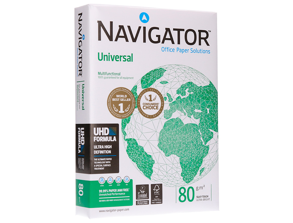 PAPIER NAVIGATOR MULTIFONCTION UNIVERSAL A4 80G BLANCHEUR 169 OPACIT 95 RIGIDIT 120 QUALIT SUPRIEURE 500 FEUILLES