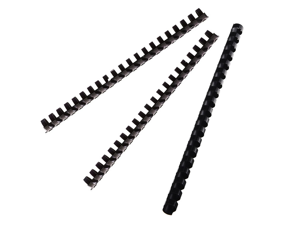 ANNEAU PLASTIQUE À RELIER FELLOWES DOS ROND CAPACITÉ 80F 12,5MM DIAMÈTRE 300MM LONGUEUR COLORIS NOIR BOÎTE 100 UNITÉS