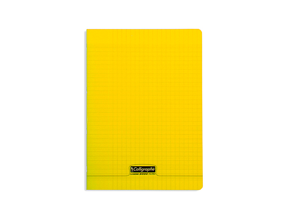 CAHIER PIQUÉ CLAIREFONTAINE COUVERTURE POLYPROPYLÈNE TRANSPARENTE A4 21X29,7CM 96 PAGES 90G SÉYÈS COLORIS JAUNE