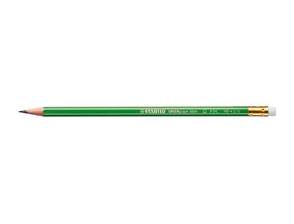 CRAYON GRAPHITE STABILO GREENGRAPH HEXAGONAL BOIS FSC VERNIS MAT MINE ULTRA RSISTANTE HB BOUT GOMME