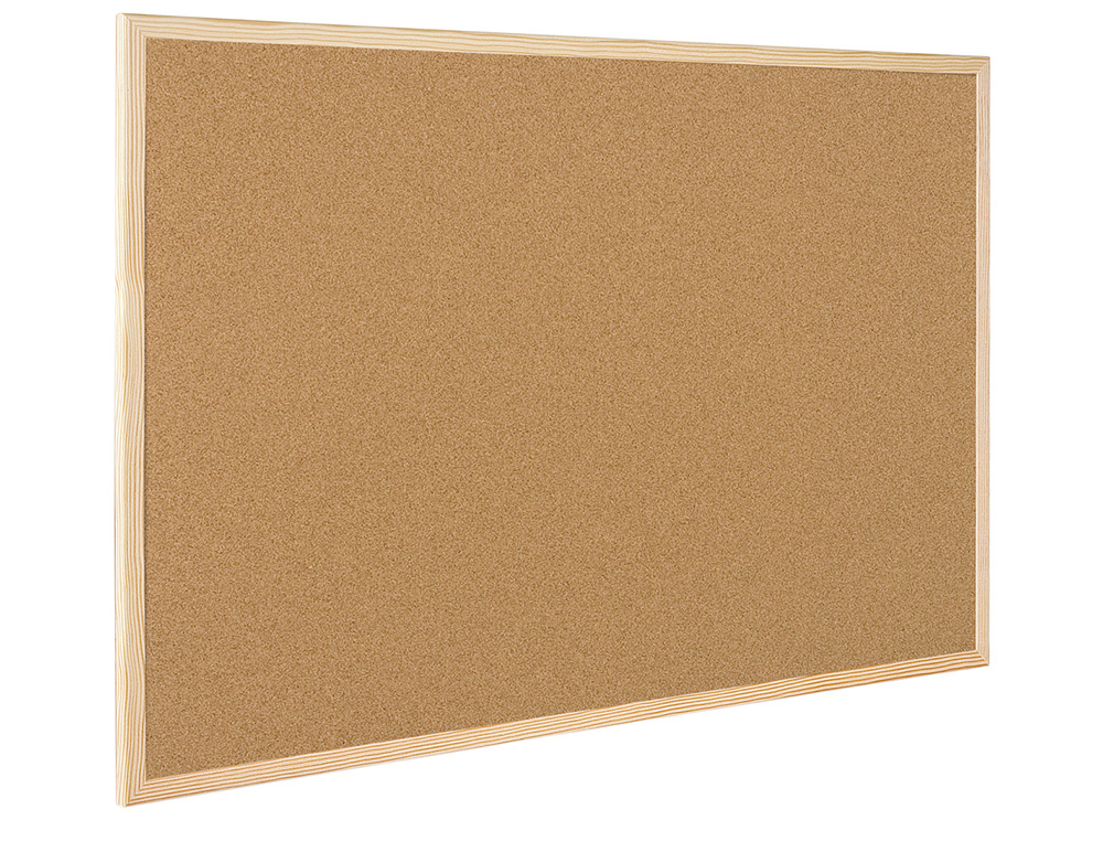 TABLEAU LIGE Q-CONNECT MURAL CADRE BOIS PIN NATUREL 2 FACES INCLUS 5 PINGLES MMO FIXATION MUR PAISSEUR 1MM 90X60CM