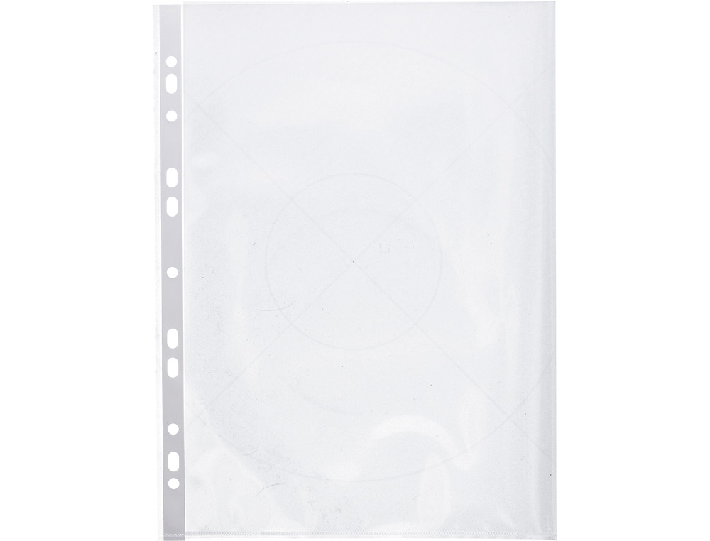 POCHETTE Q-CONNECT POLYPROPYLÈNE 8/100E PERFORÉE OUVERTURE ANGLE ANTISTATIQUE A4 210X297MM SACHET 25 UNITÉS