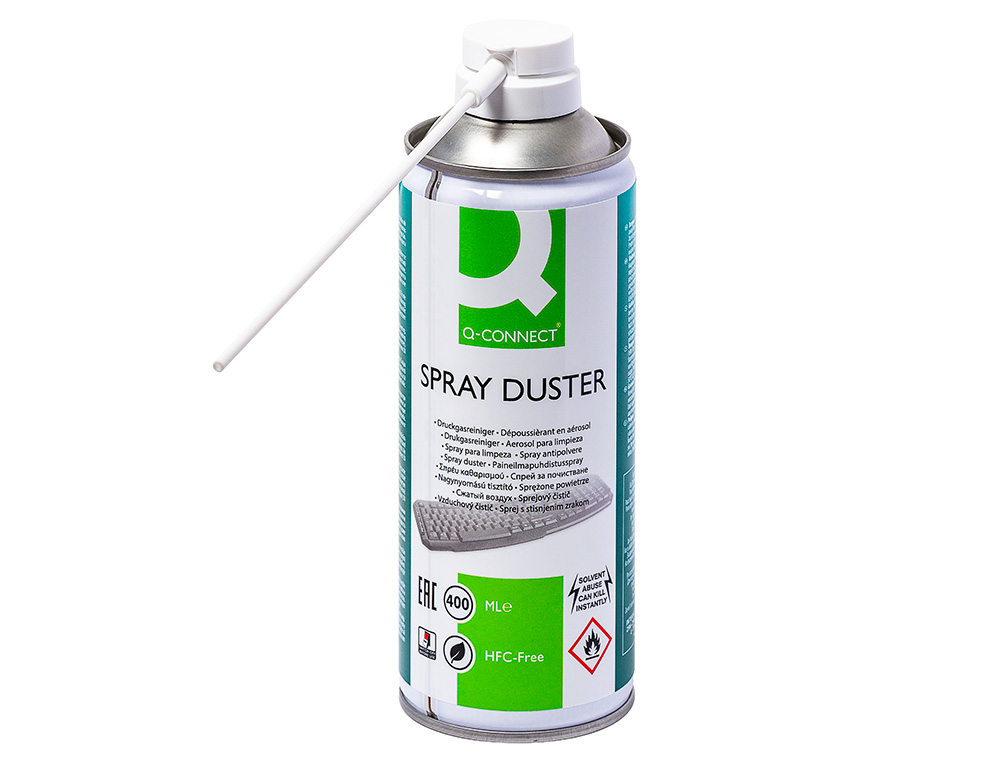 VAPORISATEUR Q-CONNECT DÉPOUSSIÉRANT UNIVERSEL GAZ SEC SANS HFC ÉCOLOGIQUE AÉROSOL 400ML