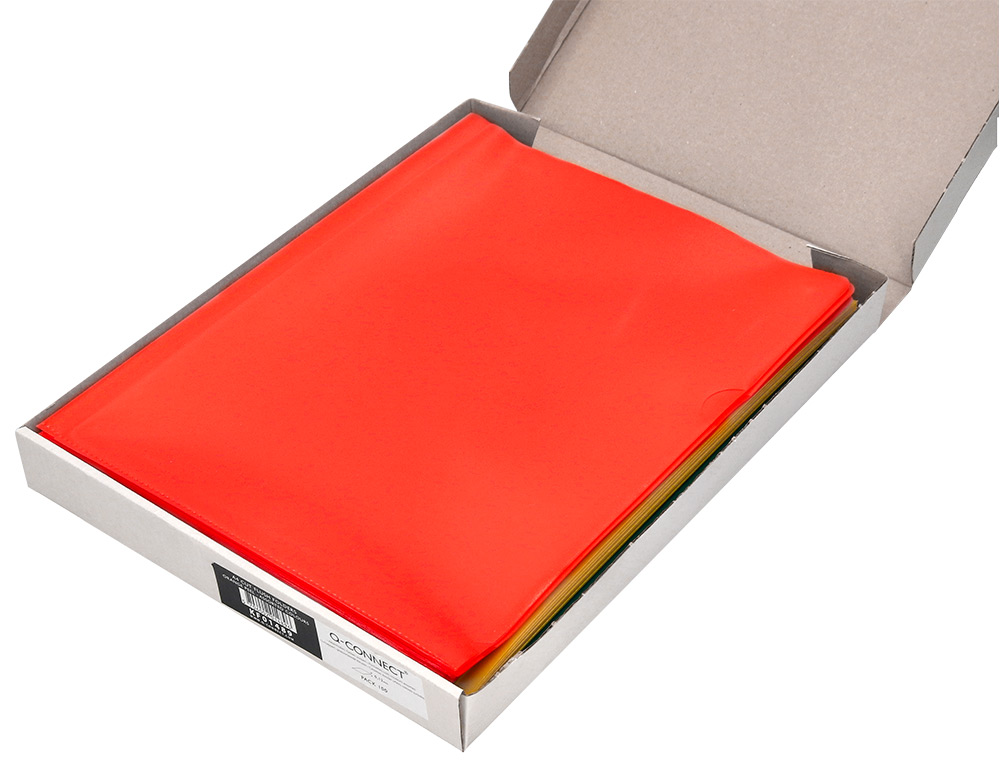 POCHETTE COIN Q-CONNECT POLYPROPYLNE GRAIN CONOMIQUE 12/100E COLORIS ASSORTIS TRANSPARENT BOTE 100 UNITS