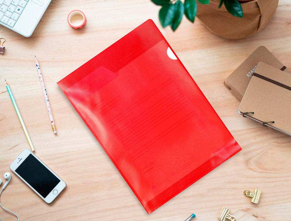 POCHETTE COIN Q-CONNECT POLYPROPYLNE GRAIN CONOMIQUE 12/100E COLORIS ASSORTIS TRANSPARENT BOTE 100 UNITS