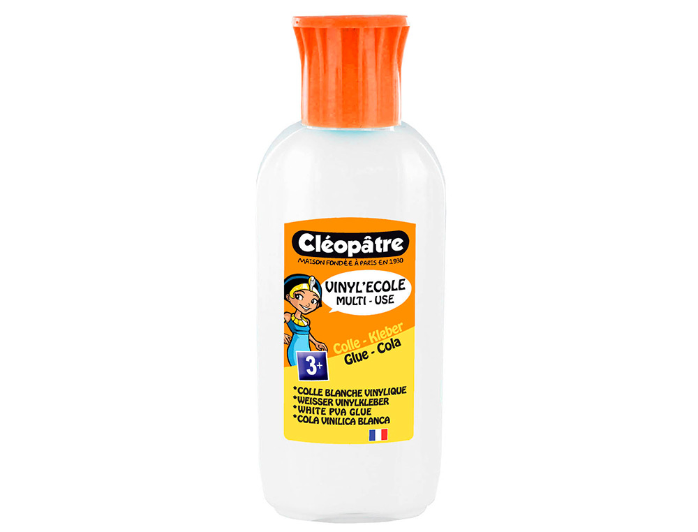 COLLE VINYLIQUE CLOPTRE BLANCHE TOUS TYPES TRAVAUX USAGE MAISON BUREAU NETTOYAGE FACILE SANS SOLVANT FLACON 100ML
