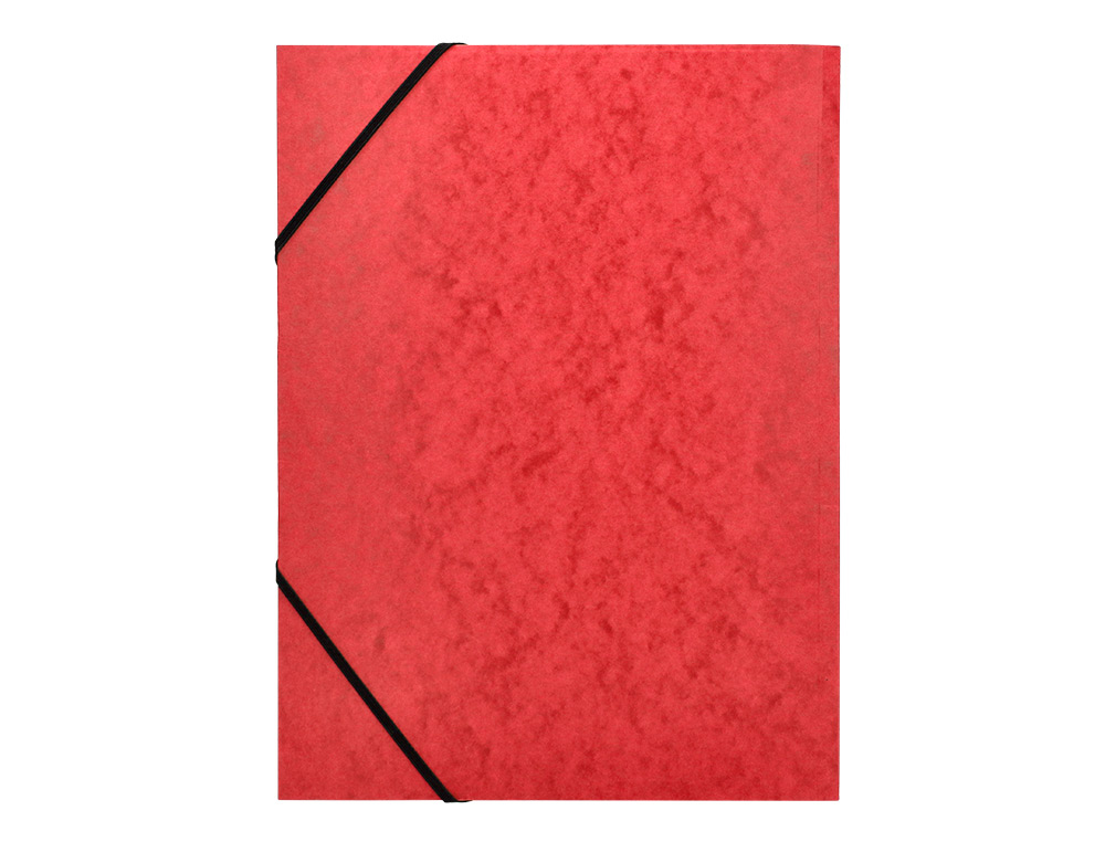 CHEMISE Q-CONNECT CARTE LUSTRÉE 375G POUR DOCUMENTS A4 320X243MM 3 RABATS COLORIS ROUGE