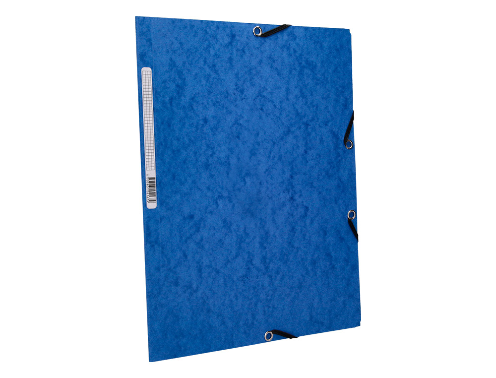 CHEMISE Q-CONNECT CARTE LUSTRÉE 375G POUR DOCUMENTS A4 320X243MM 3 RABATS COLORIS BLEU