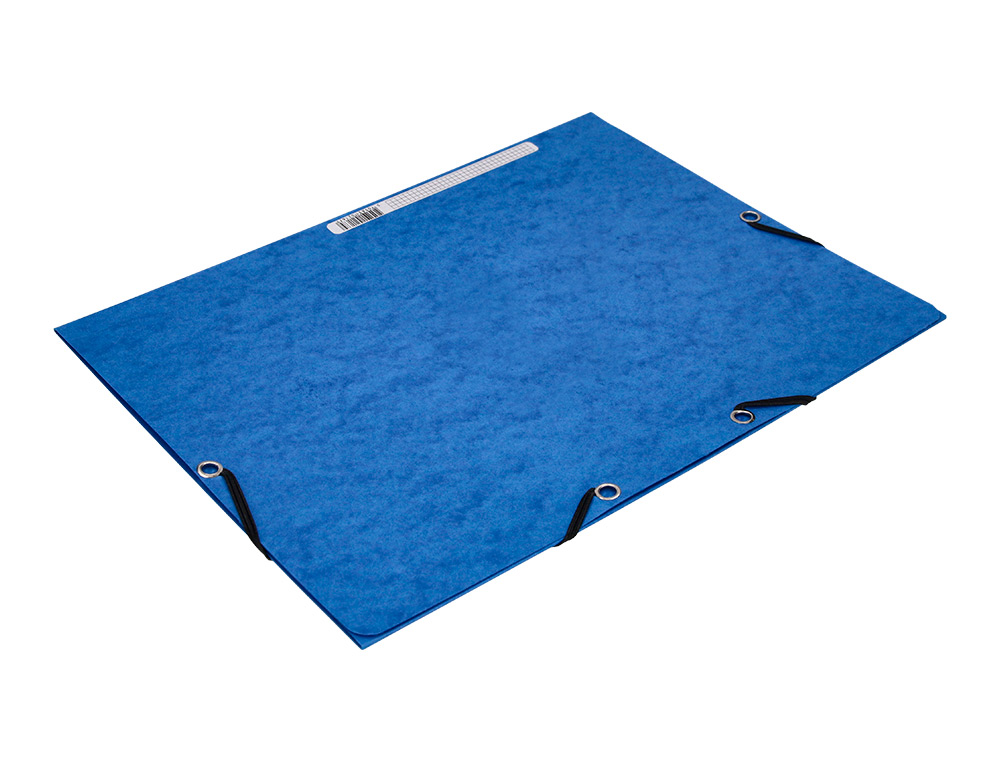 CHEMISE Q-CONNECT CARTE LUSTRÉE 375G POUR DOCUMENTS A4 320X243MM 3 RABATS COLORIS BLEU