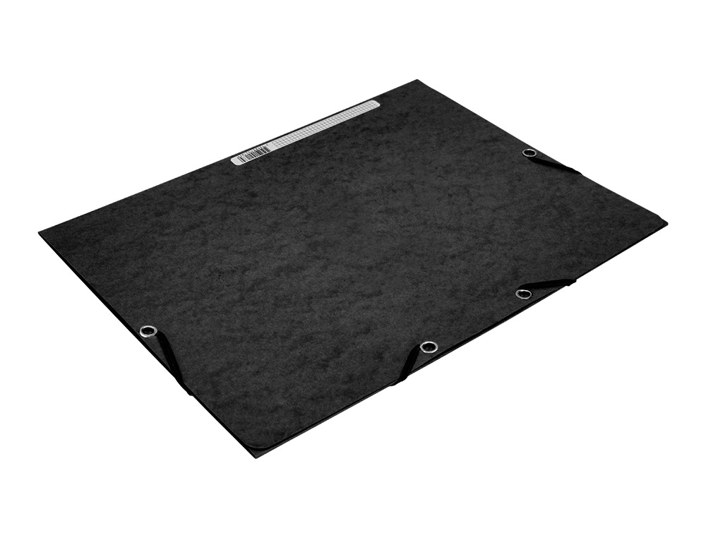CHEMISE Q-CONNECT CARTE LUSTRÉE 375G POUR DOCUMENTS A4 320X243MM 3 RABATS COLORIS NOIR