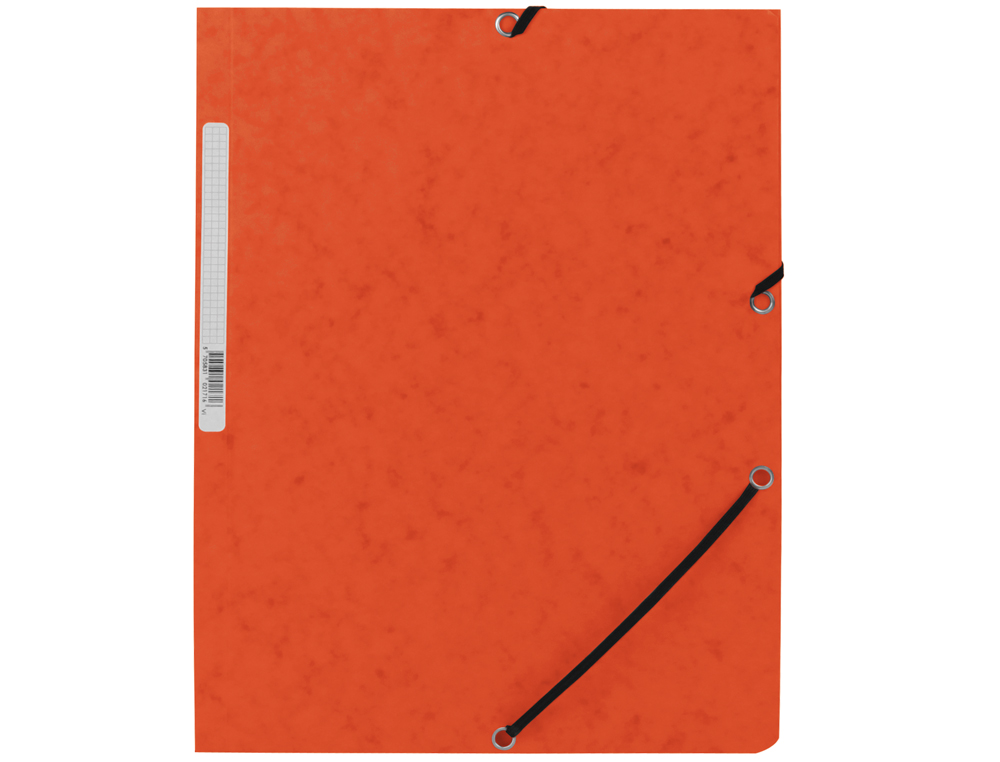 CHEMISE Q-CONNECT CARTE LUSTRE 375G POUR DOCUMENTS A4 320X243MM 3 RABATS COLORIS ORANGE