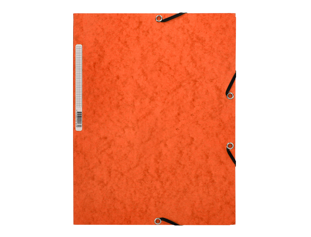 CHEMISE Q-CONNECT CARTE LUSTRE 375G POUR DOCUMENTS A4 320X243MM 3 RABATS COLORIS ORANGE