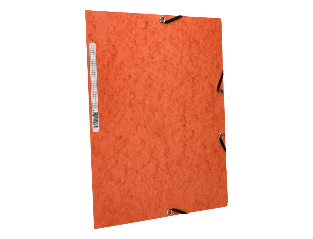 CHEMISE Q-CONNECT CARTE LUSTRE 375G POUR DOCUMENTS A4 320X243MM 3 RABATS COLORIS ORANGE