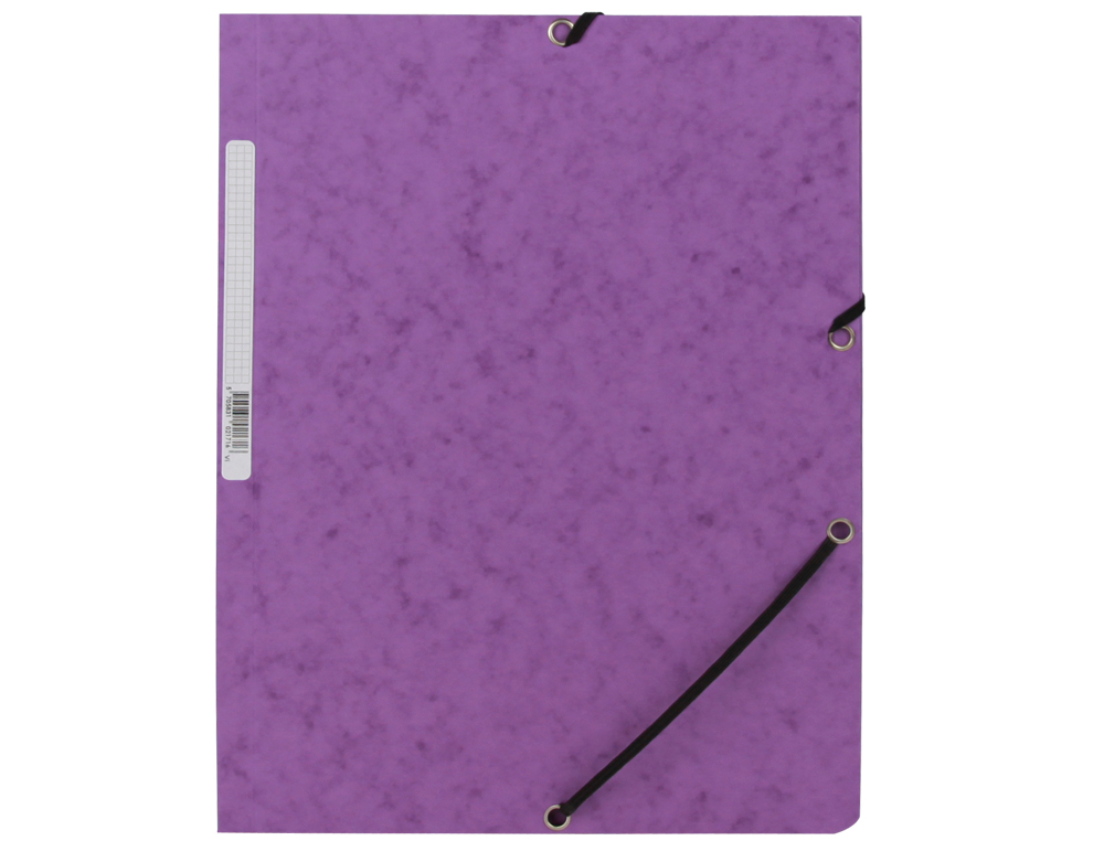 CHEMISE Q-CONNECT CARTE LUSTRÉE 375G POUR DOCUMENTS A4 320X243MM 3 RABATS COLORIS VIOLET