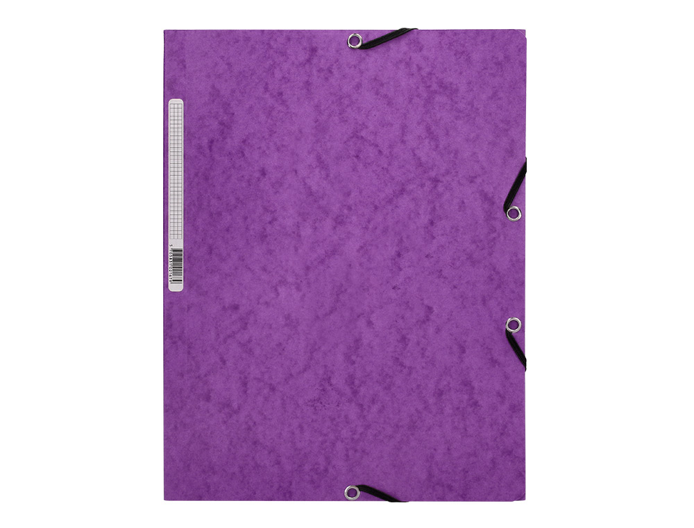 CHEMISE Q-CONNECT CARTE LUSTRÉE 375G POUR DOCUMENTS A4 320X243MM 3 RABATS COLORIS VIOLET