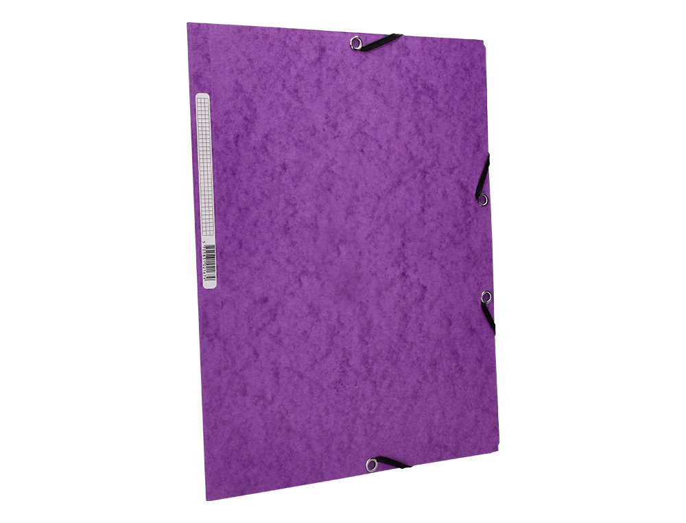 CHEMISE Q-CONNECT CARTE LUSTRÉE 375G POUR DOCUMENTS A4 320X243MM 3 RABATS COLORIS VIOLET