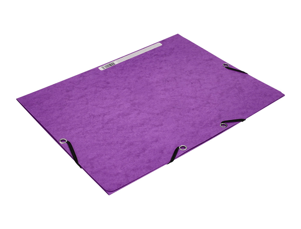 CHEMISE Q-CONNECT CARTE LUSTRÉE 375G POUR DOCUMENTS A4 320X243MM 3 RABATS COLORIS VIOLET