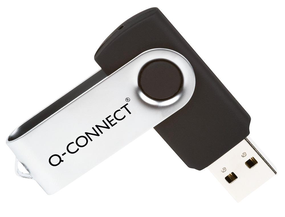 CLÉ USB Q-CONNECT 2.0 32GB VITESSE LECTURE 18MB/S ÉCRITURE 12MB/S CAPUCHON ROTATIF