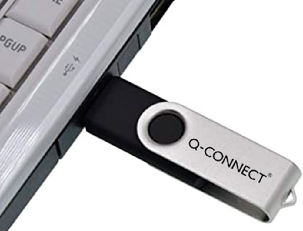 CLÉ USB Q-CONNECT 2.0 32GB VITESSE LECTURE 18MB/S ÉCRITURE 12MB/S CAPUCHON ROTATIF
