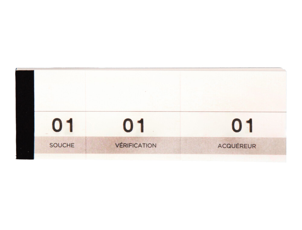 BLOC LIDERPAPEL PASSE PARTOUT PAPIER MICROPERFOR 3 COUPONS DTACHABLES 50X150MM 100 FEUILLES TRIPLIS