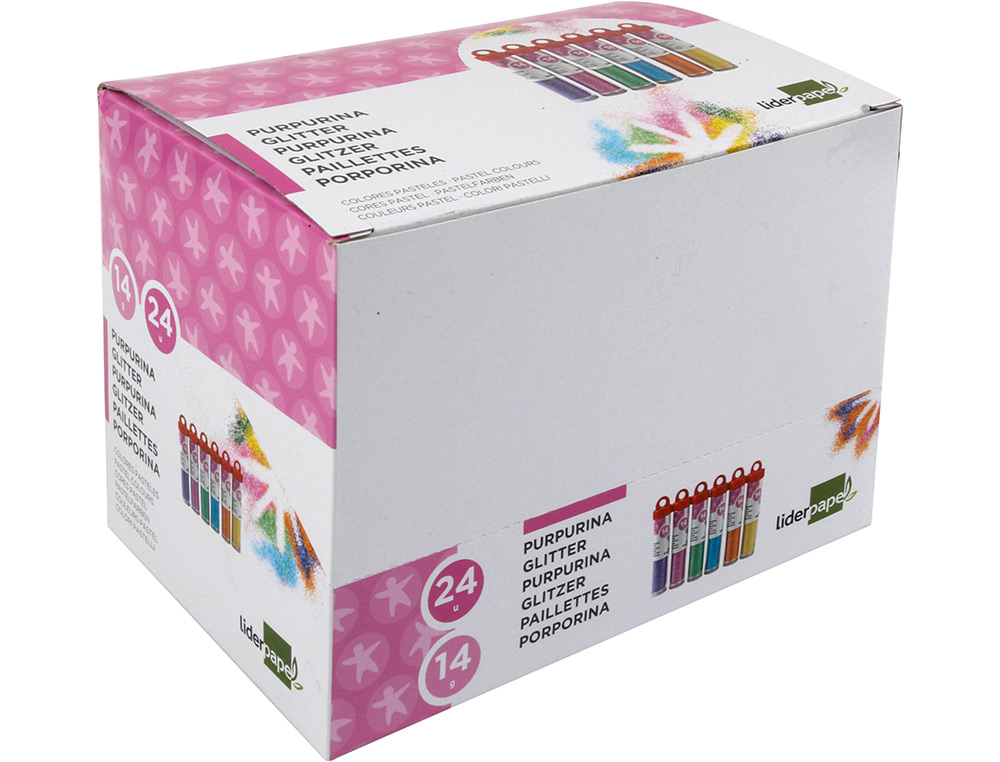 PAILLETTE FANTAISIE LIDERPAPEL COLORIS ASSORTIS MTALLISS PASTEL POT 14G