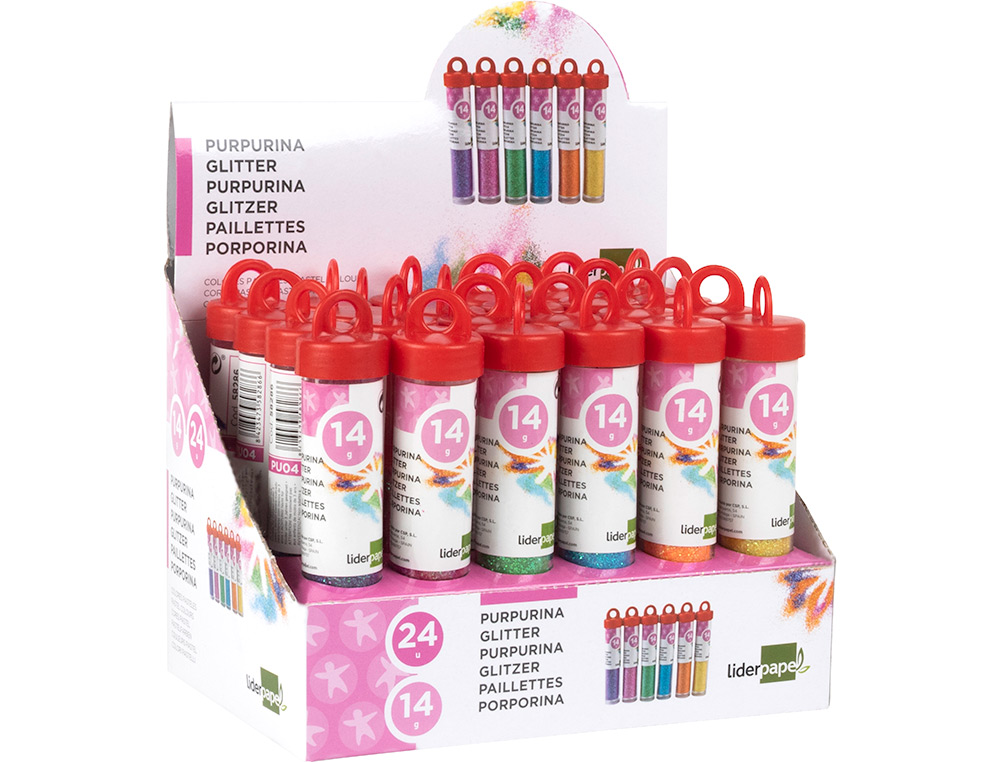 PAILLETTE FANTAISIE LIDERPAPEL COLORIS ASSORTIS MTALLISS PASTEL POT 14G