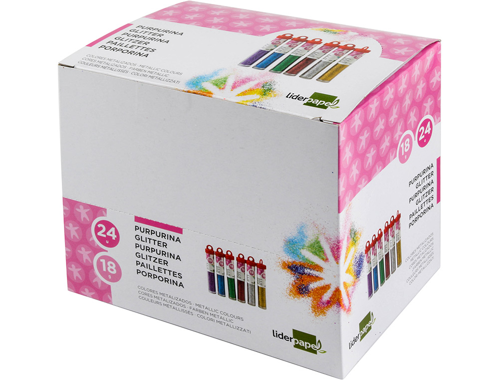 PAILLETTE FANTAISIE LIDERPAPEL COLORIS ASSORTIS MTALLISS POT 18G