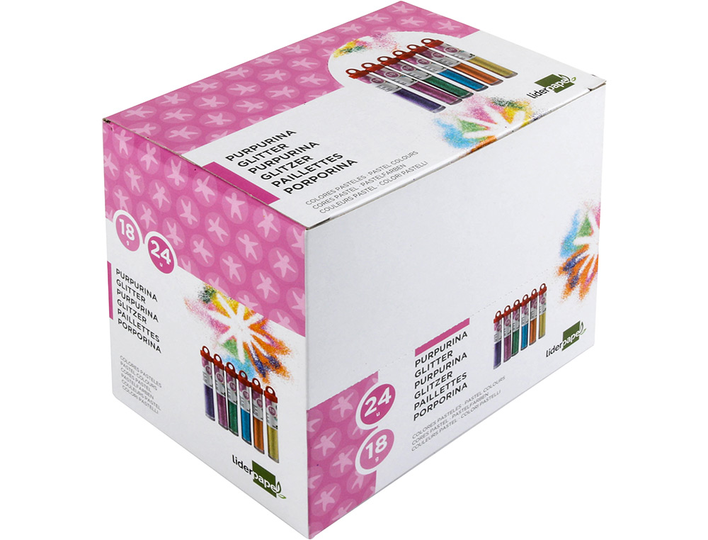 PAILLETTE FANTAISIE LIDERPAPEL COLORIS ASSORTIS MTALLISS PASTEL POT 18G