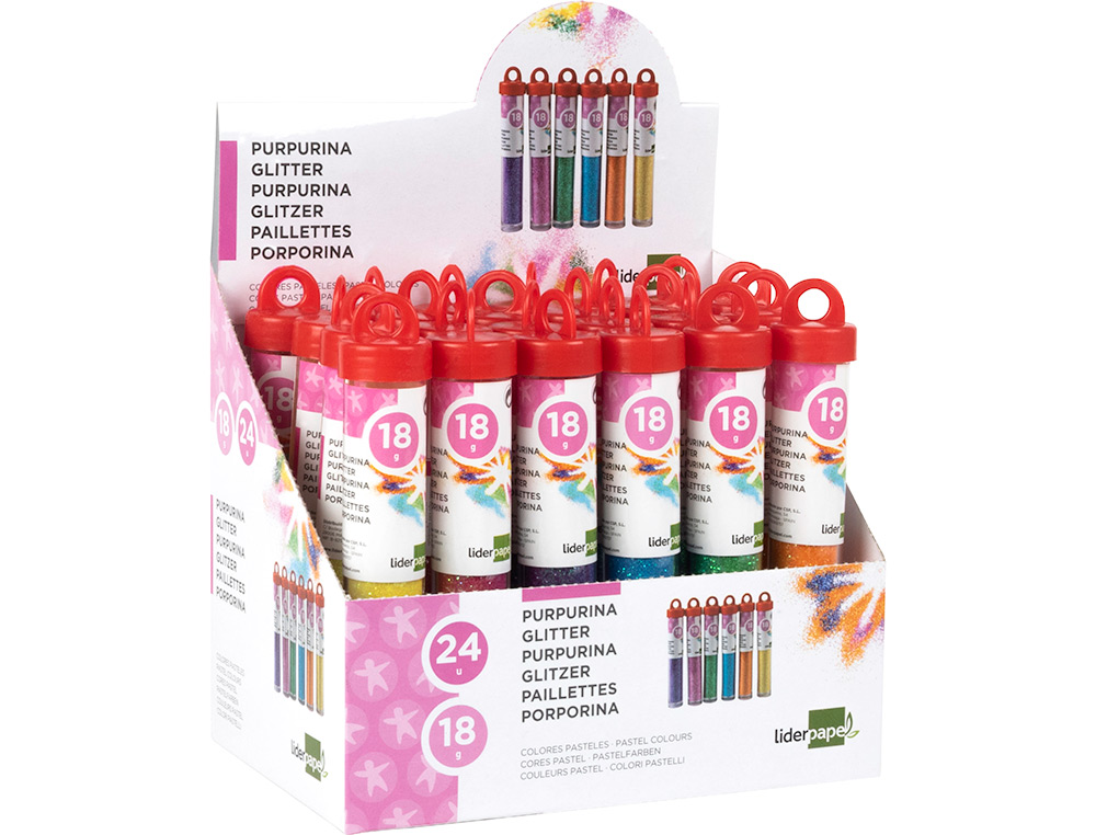 PAILLETTE FANTAISIE LIDERPAPEL COLORIS ASSORTIS MTALLISS PASTEL POT 18G