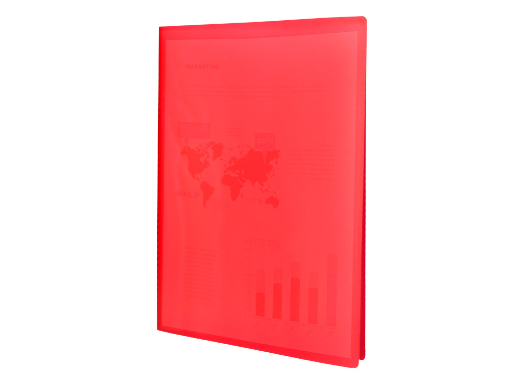 PROTEGE-DOCUMENTS LIDERPAPEL 40 POCHETTES PP DIN A3        COLORIS ROUGE TRANSLUCIDE