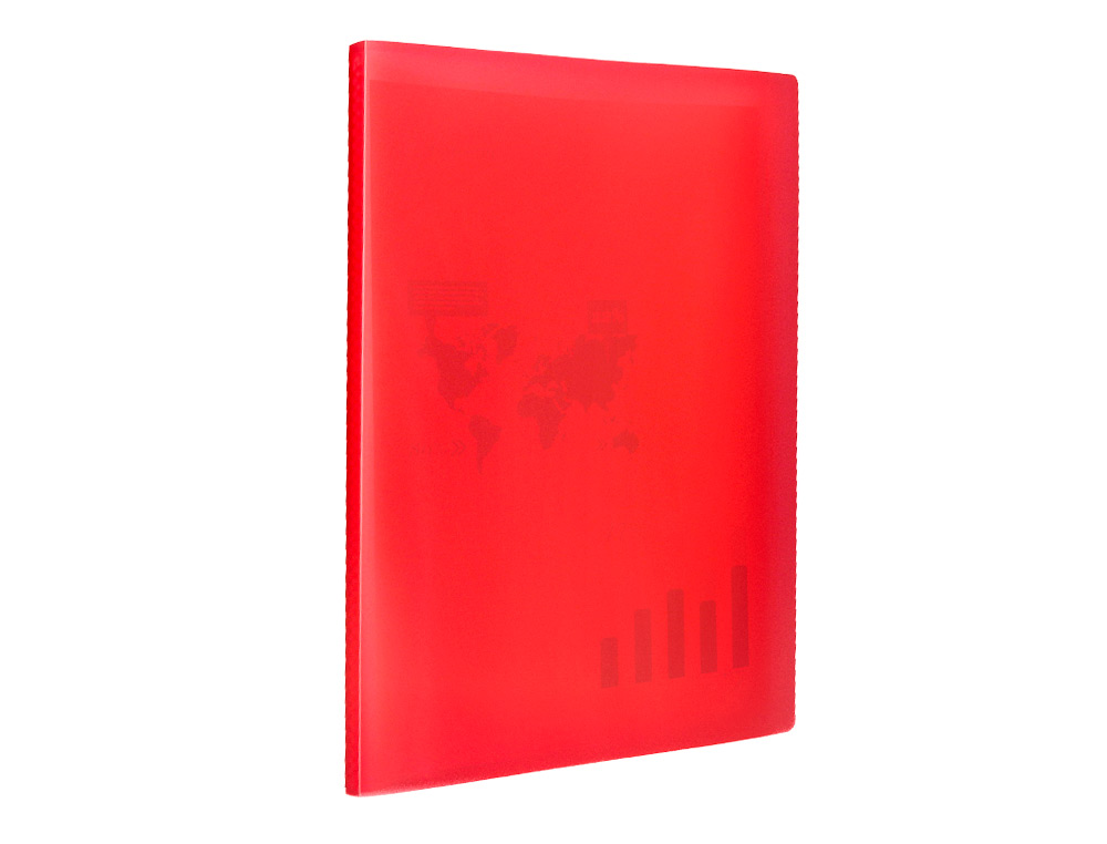 PROTEGE-DOCUMENTS LIDERPAPEL 40 POCHETTES PP DIN A3        COLORIS ROUGE TRANSLUCIDE