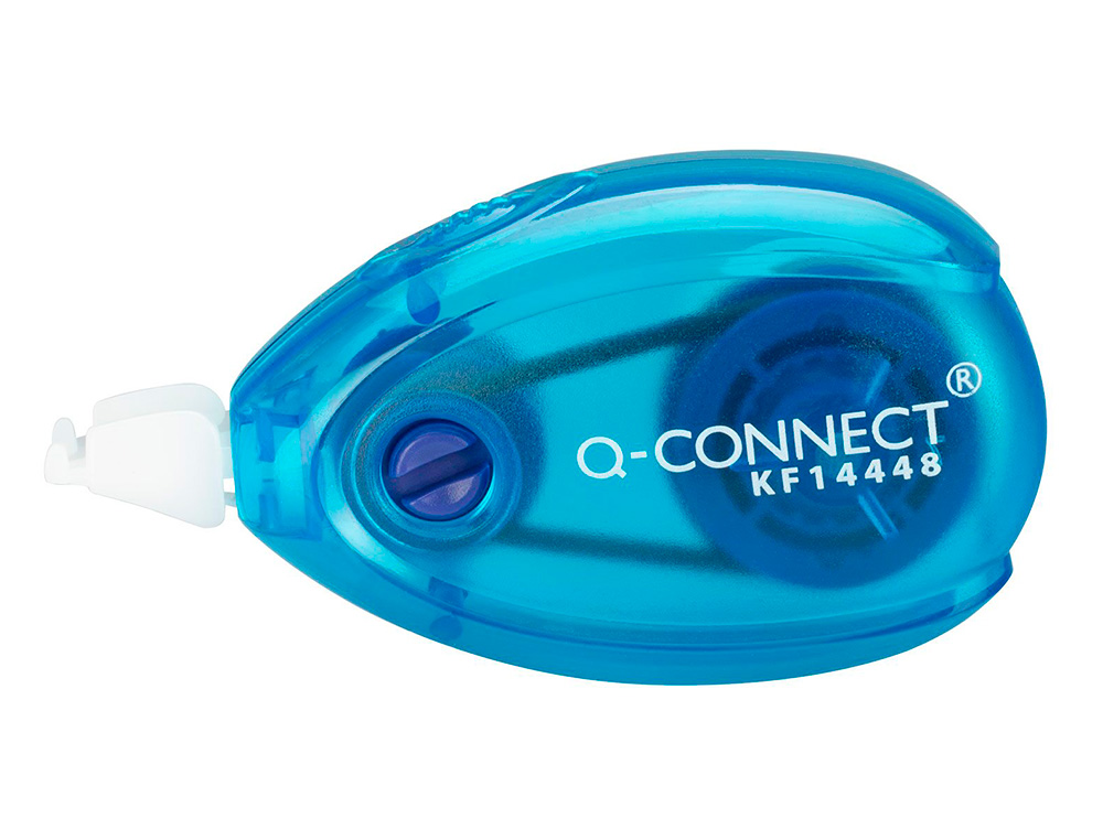 CORRECTEUR Q-CONNECT DÉVIDOIR RUBAN 5MMX6M CORRECTION LATÉRALE COLORIS ORANGE ET BLEU BLISTER DE 2 UNITÉS