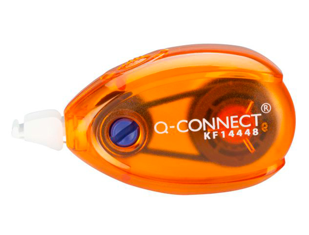 CORRECTEUR Q-CONNECT DÉVIDOIR RUBAN 5MMX6M CORRECTION LATÉRALE COLORIS ORANGE ET BLEU BLISTER DE 2 UNITÉS