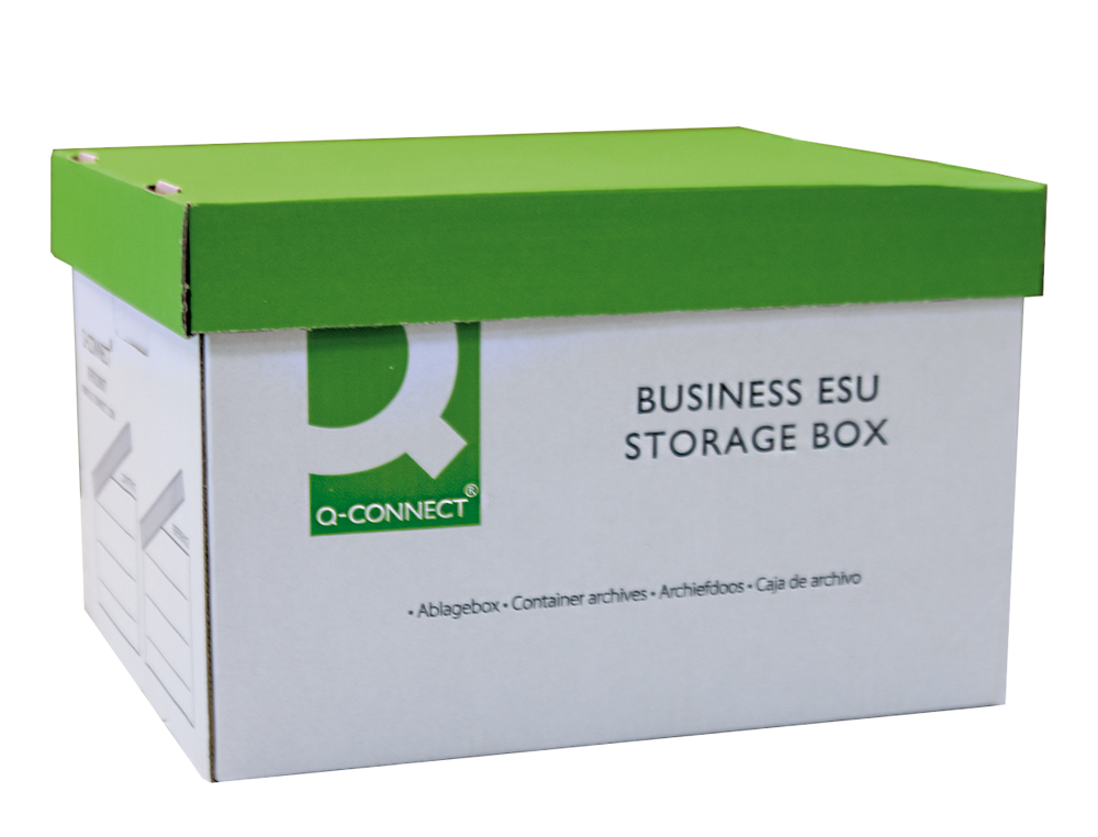 BOÎTE ARCHIVAGE DÉFINITIF Q-CONNECT CARTON POUR 3 BOÎTES A4 DOS 100MM MONTAGE AUTOMATIQUE 327X387X250MM
