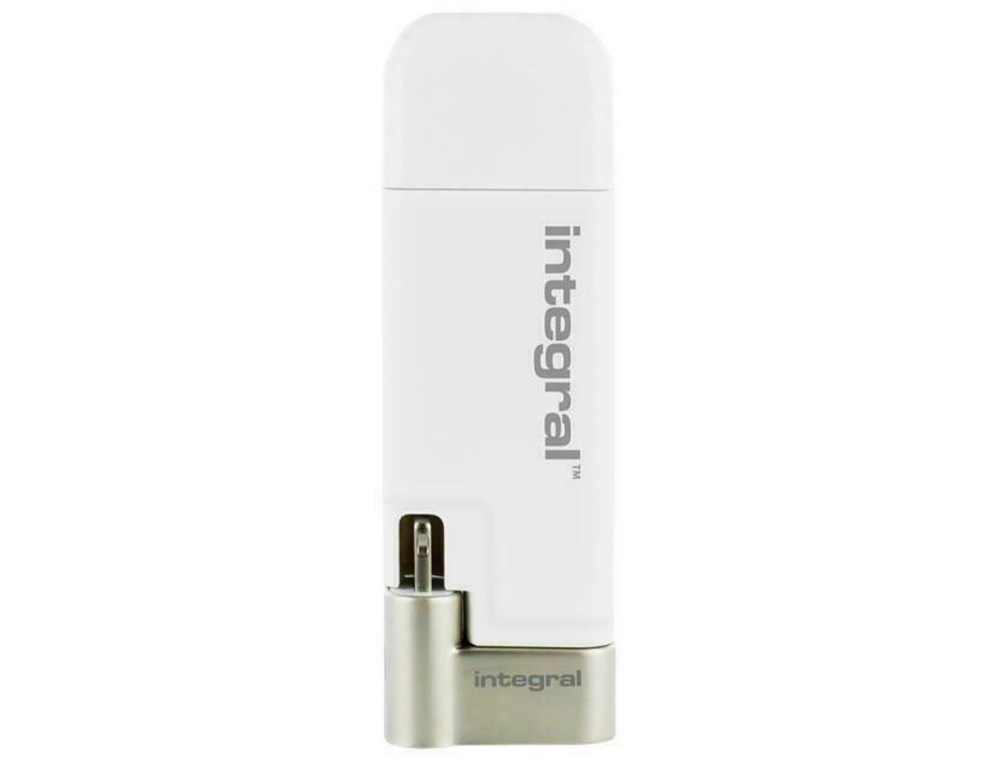 CLE USB INTEGRAL ISHUTTLE 3.0 64GB DOUBLE CONNECTIQUE PORT LIGHTNING IOS/PORT USB PC/MAC