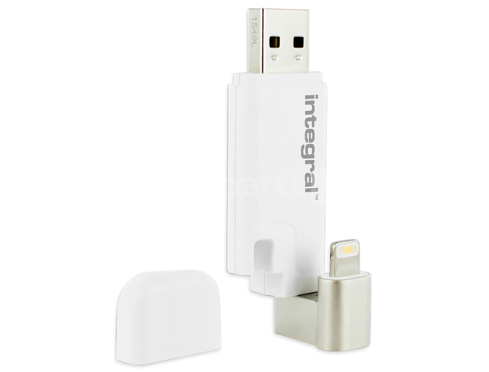 CLE USB INTEGRAL ISHUTTLE 3.0 32GB DOUBLE CONNECTIQUE PORT LIGHTNING IOS/PORT USB PC/MAC