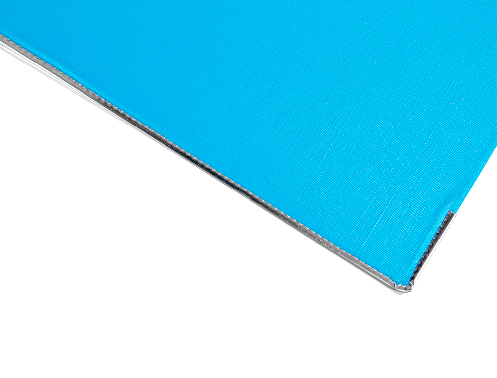 CLASSEUR LEVIER LIDERPAPEL A4 DOCUMENTA CARTON REMBORDÉ 1,9MM DOS 75MM RADO MÉTALLIQUE COLORIS BLEU CIEL