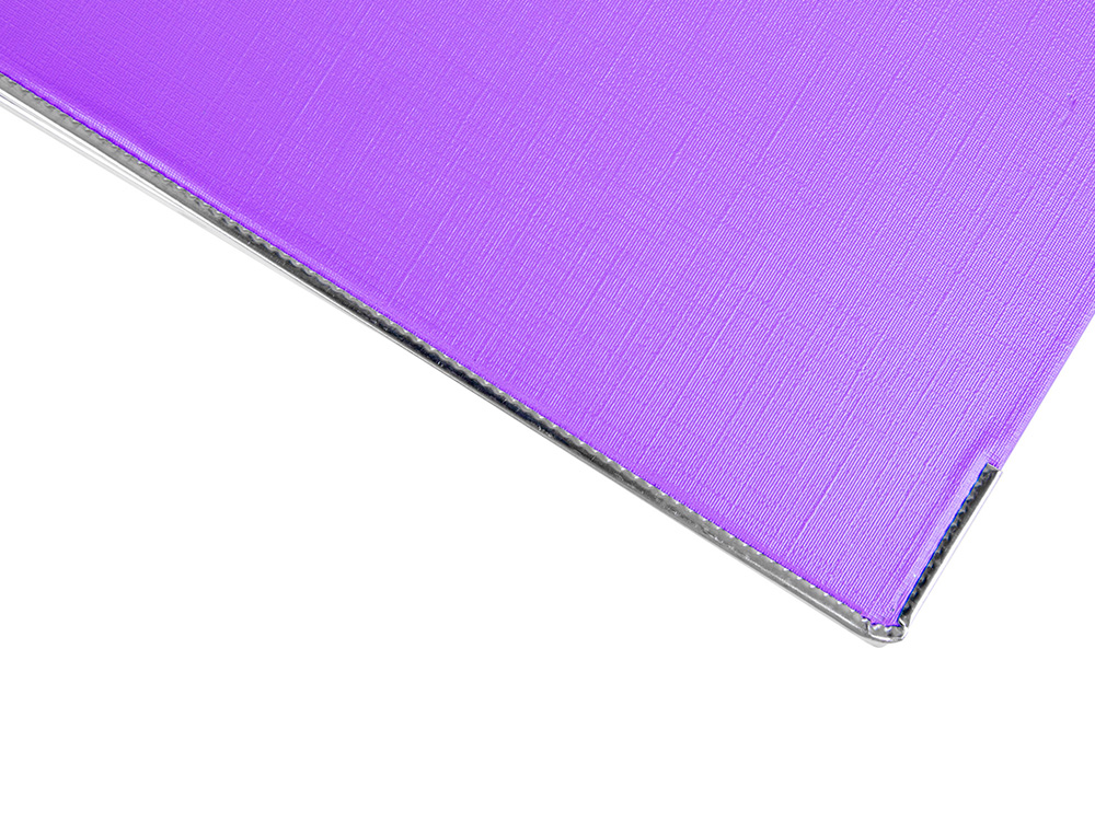 CLASSEUR LEVIER LIDERPAPEL A4 DOCUMENTA CARTON REMBORDÉ 1,9MM DOS 75MM RADO MÉTALLIQUE COLORIS LILAS