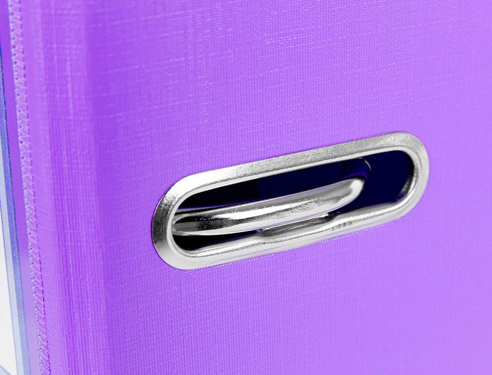 CLASSEUR LEVIER LIDERPAPEL A4 DOCUMENTA CARTON REMBORDÉ 1,9MM DOS 75MM RADO MÉTALLIQUE COLORIS LILAS