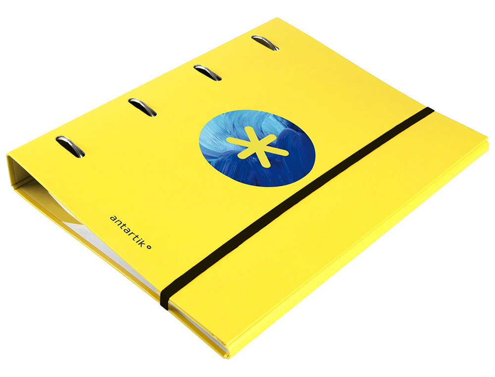 CLASSEUR ANTARTIK TRENDING TOPIC 2020 4 ANNEAUX RONDS 40MM FEUILLET MOBILE A4 5X5MM COLORIS JAUNE