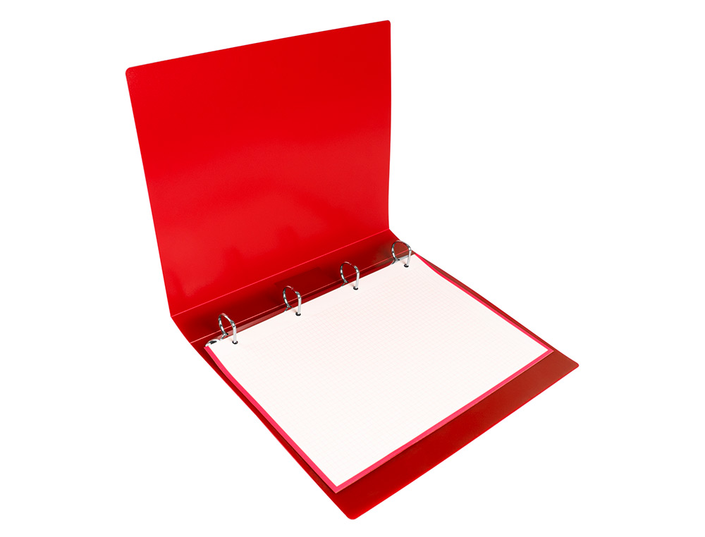 CLASSEUR LIDERPAPEL 4 ANNEAUX 25MM A4 260X315MM POLYPROPYLENE DOS 40MM PORTE-CARTES VISITE COLORIS