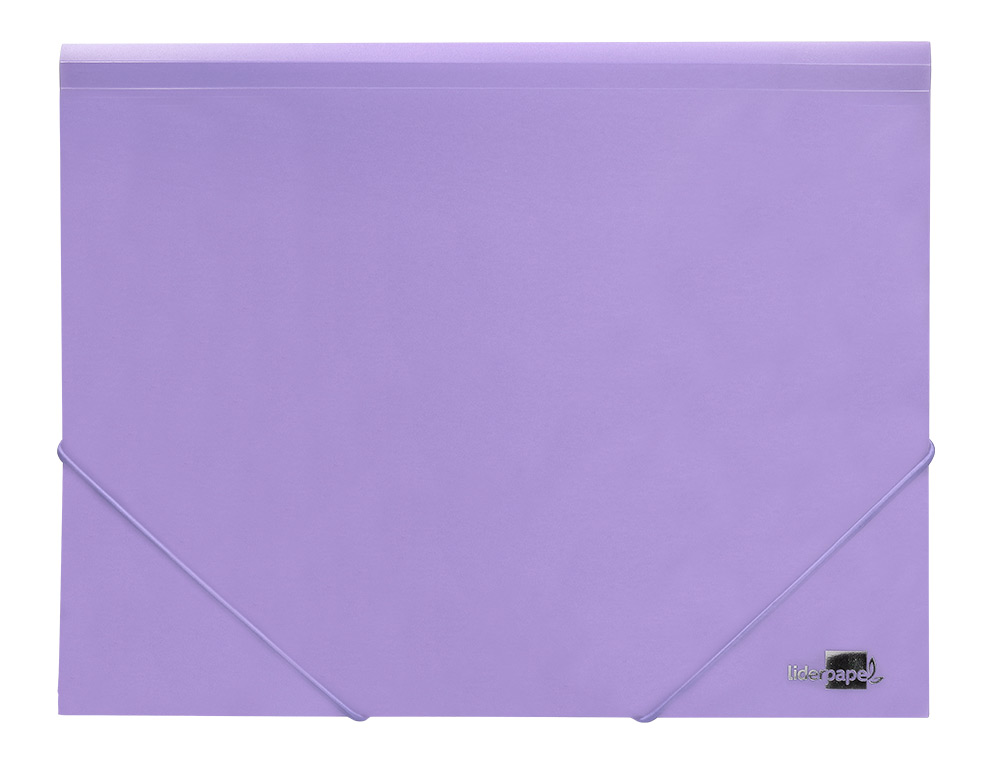 CHEMISE LIDERPAPEL POLYPROPYLENE DOS FLEXIBLE A4 210X297MM 4/10E 3 RABATS 100F ELASTIQUE LAVANDE OPAQUE