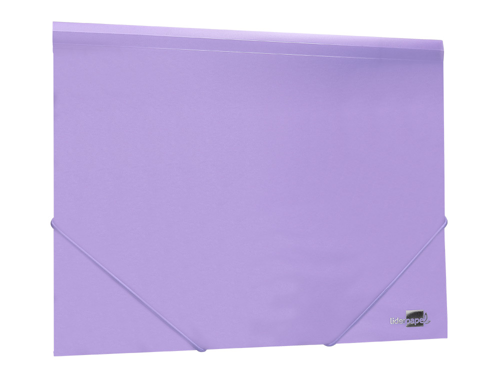 CHEMISE LIDERPAPEL POLYPROPYLENE DOS FLEXIBLE A4 210X297MM 4/10E 3 RABATS 100F ELASTIQUE LAVANDE OPAQUE