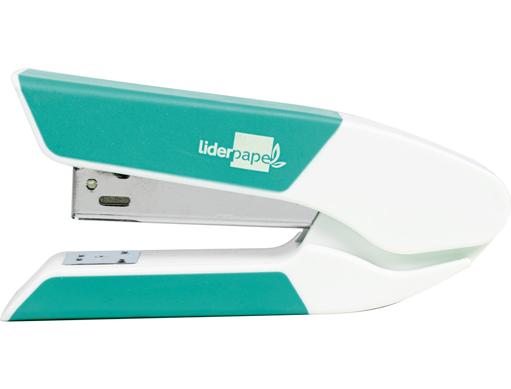 AGRAFEUSE BUREAU LIDERPAPEL 35X65X130MM 20 FEUILLES AGRAFES 26/6 1000 AGRAFES COLORIS TURQUOISE