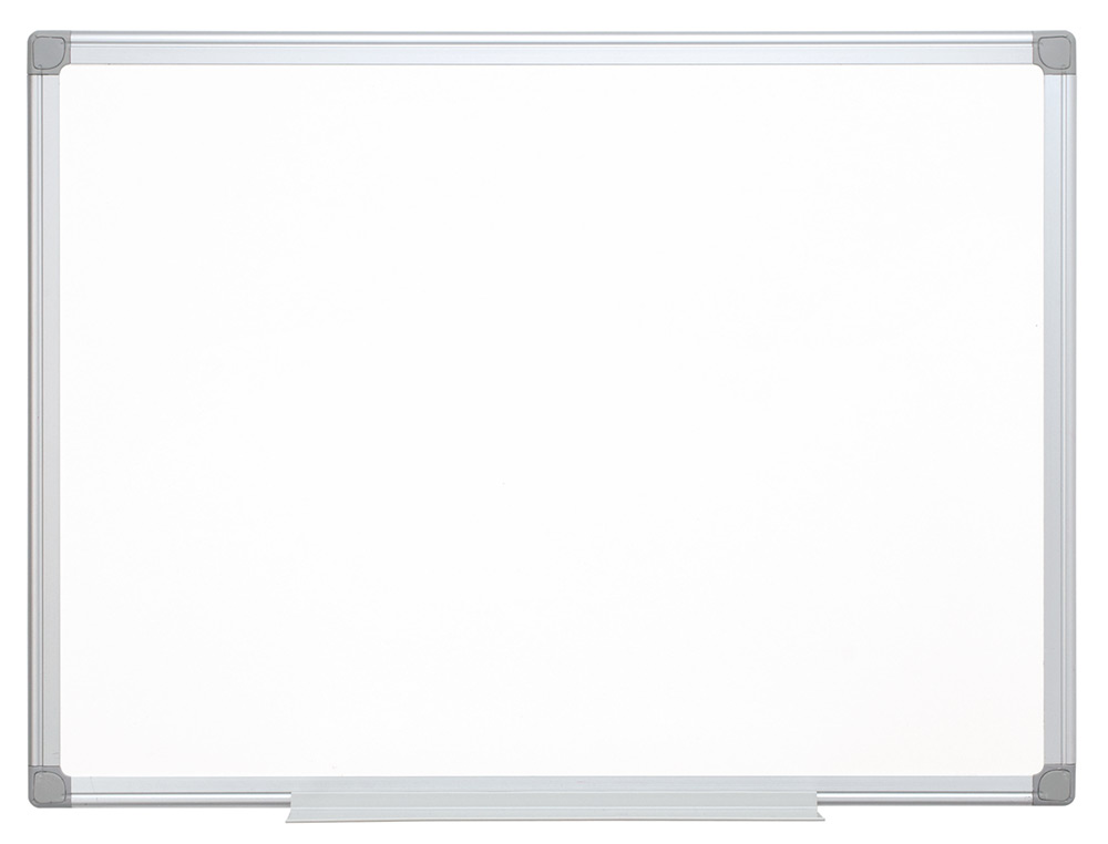 TABLEAU Q-CONNECT LAQUÉ MAGNÉTIQUE CADRE ALUMINIUM IDÉAL COLLÈGES BUREAUX INCLUS ACCESSOIRES FIXATION MUR 90X60CM