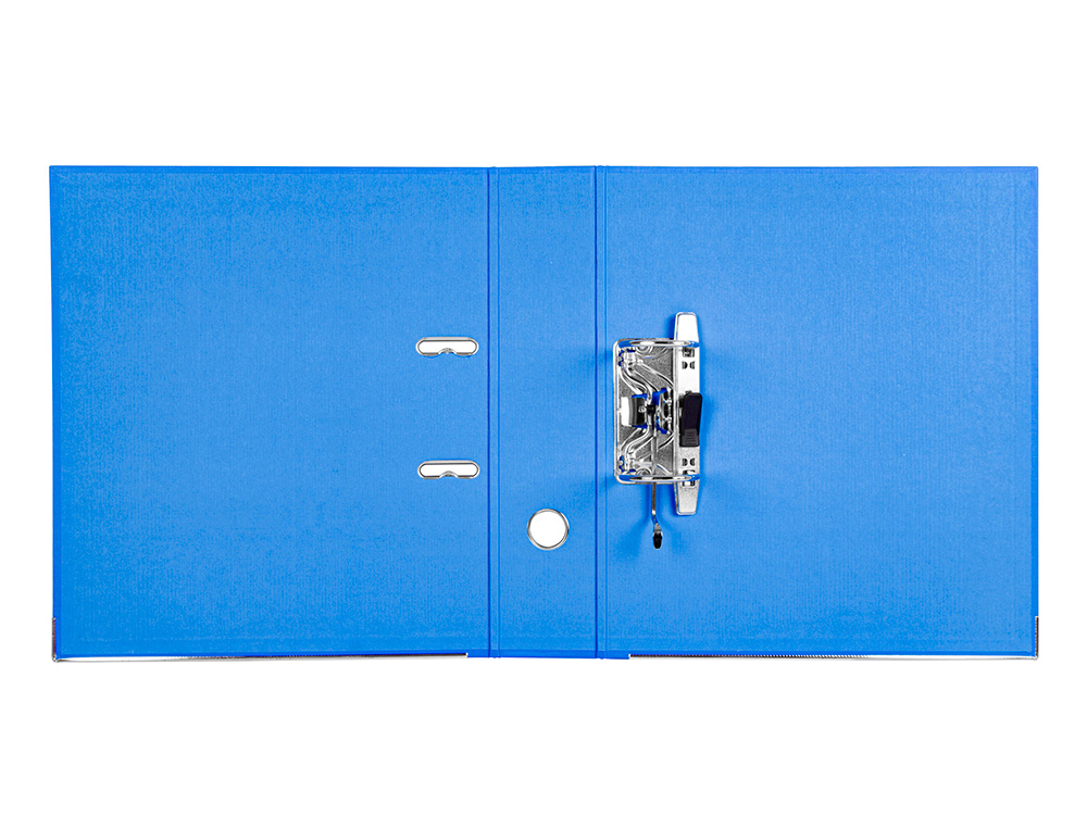CLASSEUR LEVIER LIDERPAPEL A4 DOCUMENTA CARTON REMBORDÉ 1,9MM DOS 75MM RADO MÉTALLIQUE COLORIS BLEU