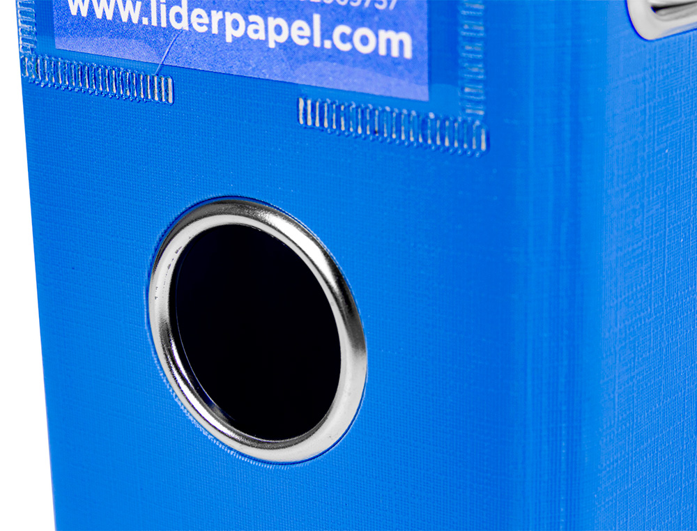 CLASSEUR LEVIER LIDERPAPEL A4 DOCUMENTA CARTON REMBORDÉ 1,9MM DOS 75MM RADO MÉTALLIQUE COLORIS BLEU
