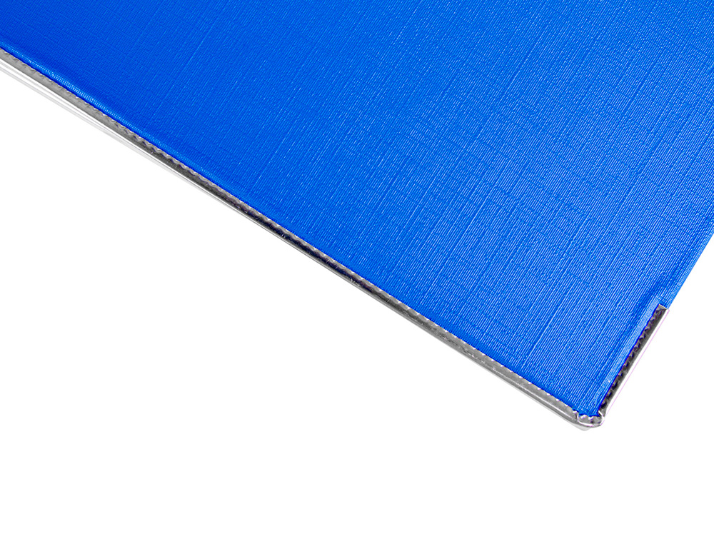 CLASSEUR LEVIER LIDERPAPEL A4 DOCUMENTA CARTON REMBORDÉ 1,9MM DOS 75MM RADO MÉTALLIQUE COLORIS BLEU